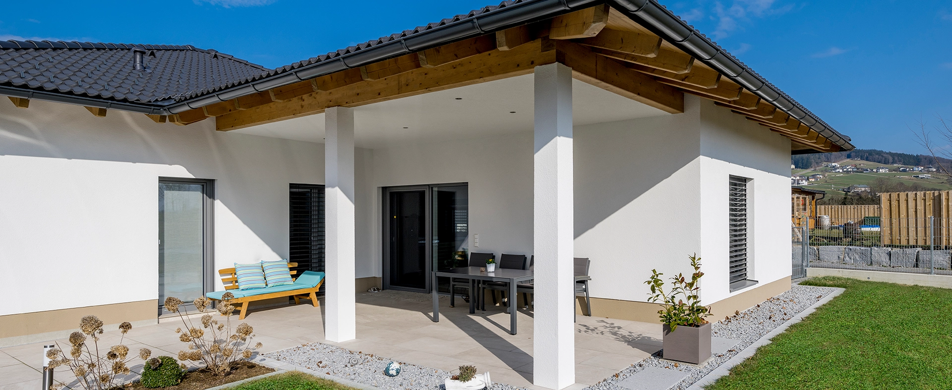 Barrierefreier Bungalow mit ebenerdigem Garten