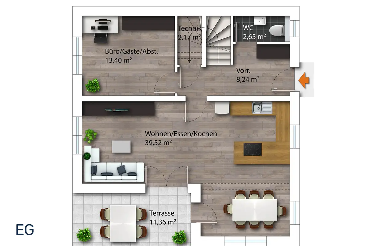 Vorteilshaus Fortuna I Grundriss EG